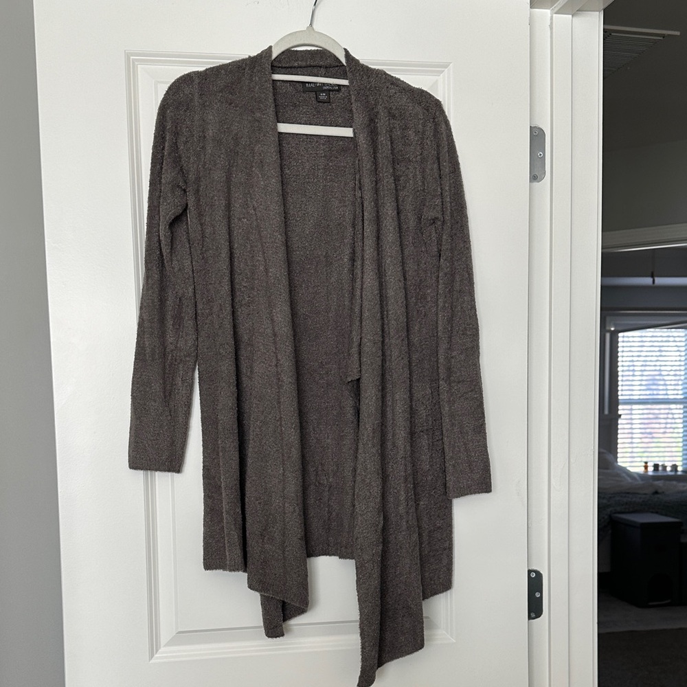 Barefoot Dreams Women's Gray Open Front Cardigan